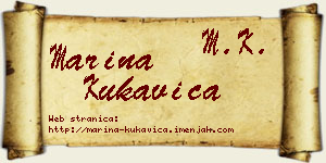 Marina Kukavica vizit kartica
